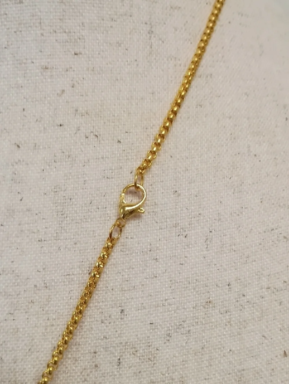 Gold Tone Pave Ball Pendant Necklace Chain Minimalist Layering Jewelry